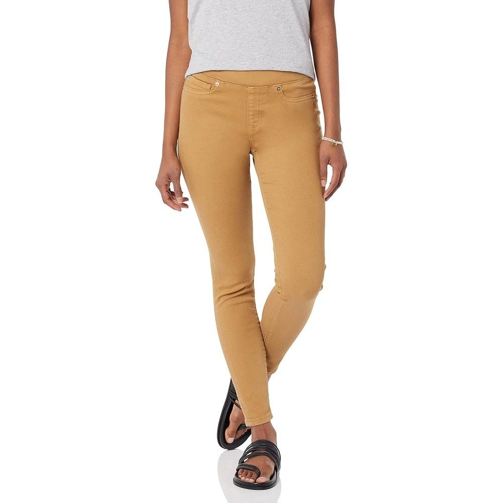 image:imageAmazon Essentials Womens Skinny Fit MidRise Stretch PullOn Jegging with PocketsLight Camel