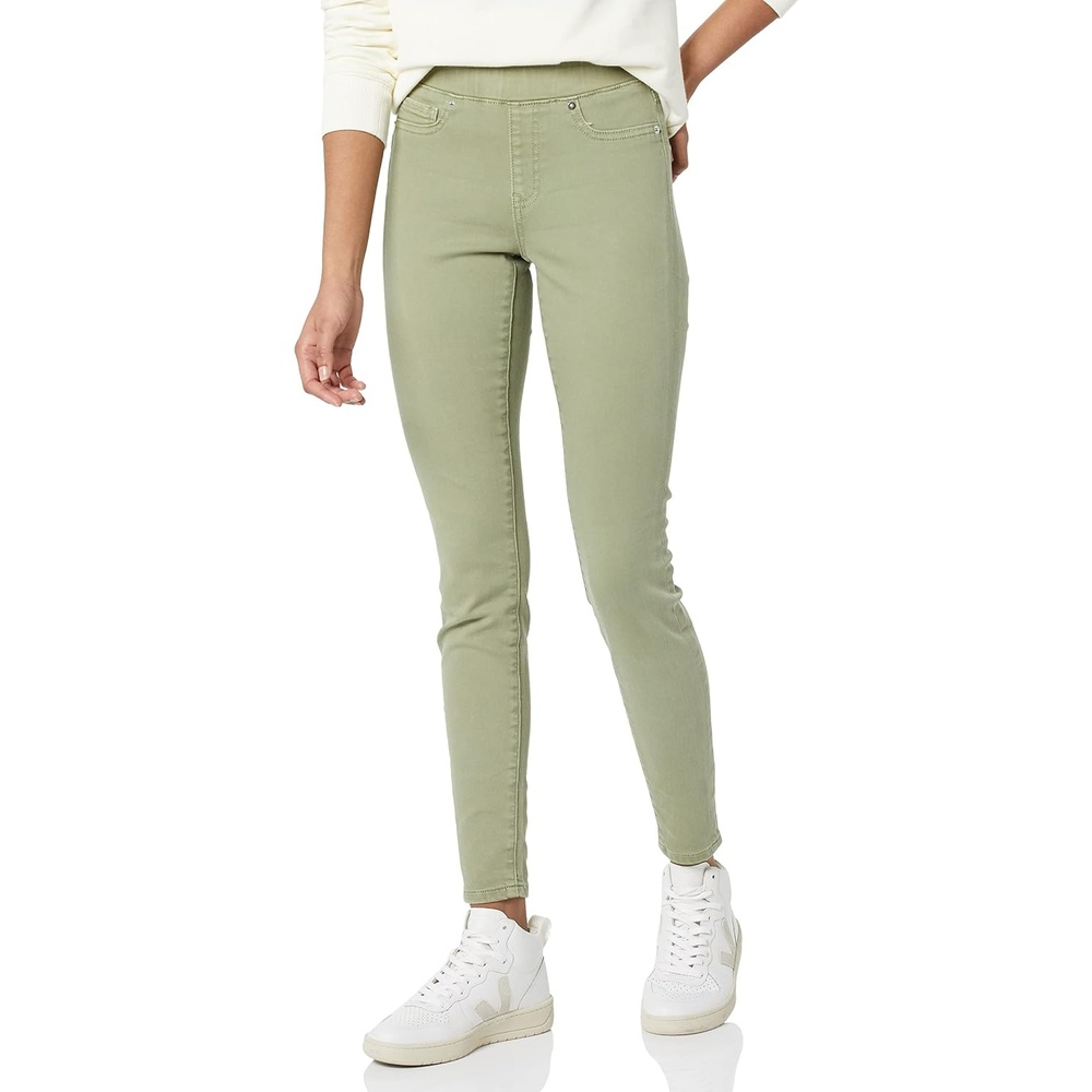 image:imageAmazon Essentials Womens Skinny Fit MidRise Stretch PullOn Jegging with PocketsLight Sage Green