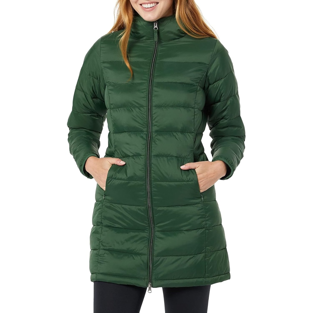 image:imageAmazon Essentials womens Lightweight WaterResistant Packable Hooded Puffer Coat Available in Plus SizeDark Green