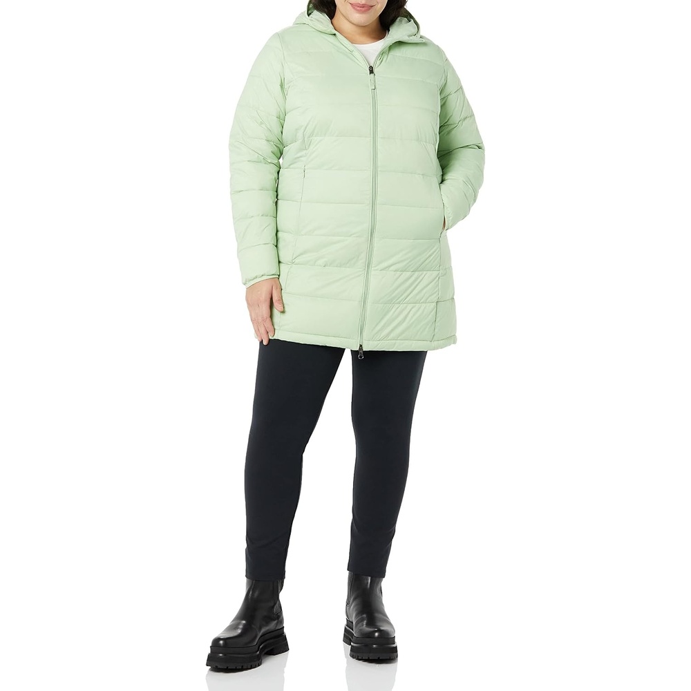 image:imageAmazon Essentials womens Lightweight WaterResistant Packable Hooded Puffer Coat Available in Plus SizeSage Green