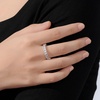 Amazon Essentials 14K Gold Plated Cubic Zirconia Stackable Statement Ring(Rhodium Plated)