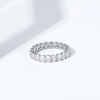 Amazon Essentials 14K Gold Plated Cubic Zirconia Stackable Statement Ring(Rhodium Plated)