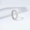 Amazon Essentials 14K Gold Plated Cubic Zirconia Stackable Statement Ring(Rhodium Plated)