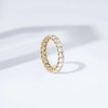 Amazon Essentials 14K Gold Plated Cubic Zirconia Stackable Statement Ring(Yellow Gold)