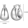 Amazon Essentials Dome Hoop Earrings for Women – Fine Silver Plated, Trendy Jewelry