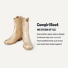 Amazon Essentials Girls’ Western Cowboy Boots(Metallic Gold)