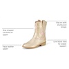 Amazon Essentials Girls’ Western Cowboy Boots(Metallic Gold)