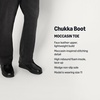 Amazon Essentials Men’s Lightweight Chukka Moc Toe Boots(Black Faux Leather)