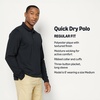 Amazon Essentials Men’s Regular Fit Long Sleeve Quick Dry Golf Polo Shirt(Anthracite)