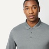 Amazon Essentials Men’s Regular Fit Long Sleeve Quick Dry Golf Polo Shirt(Dark Grey Heather)