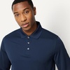 Amazon Essentials Men’s Regular Fit Long Sleeve Quick Dry Golf Polo Shirt(Dark Navy)