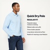 Amazon Essentials Men’s Regular Fit Long Sleeve Quick Dry Golf Polo Shirt(Light Blue)