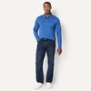 Amazon Essentials Men’s Regular Fit Long Sleeve Quick Dry Golf Polo Shirt(Washed Blue)