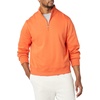 Amazon Essentials Men’s Regular Fit Long-Sleeve Quarter-Zip Pullover Fleece Sweatshirt with Mock Neck, Midweight(Orange)