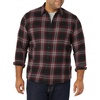 Amazon Essentials Men’s Regular-Fit Long-Sleeve Flannel Casual Shirt, Two-Pocket(Black Burgundy Plaid)