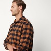 Amazon Essentials Men’s Regular-Fit Long-Sleeve Flannel Casual Shirt, Two-Pocket(Black Toffee Brown Buffalo Check)