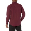 Amazon Essentials Men’s Slim-Fit Flannel Long-Sleeve Button Down Shirt, Two-Pocket, 100% Cotton, Plaid(Burgundy Heather)