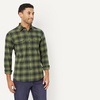 Amazon Essentials Men’s Slim-Fit Flannel Long-Sleeve Button Down Shirt, Two-Pocket, 100% Cotton, Plaid(Dark Olive Plaid)