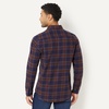 Amazon Essentials Men’s Slim-Fit Flannel Long-Sleeve Button Down Shirt, Two-Pocket, 100% Cotton, Plaid(Navy Chocolate Plaid)