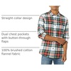 Amazon Essentials Men’s Slim-Fit Flannel Long-Sleeve Button Down Shirt, Two-Pocket, 100% Cotton, Plaid(Red White Tartan Plaid)