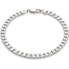Amazon Essentials Sterling Curb Chain Bracelet(Silver)