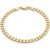 Amazon Essentials Sterling Curb Chain Bracelet(Yellow Gold)