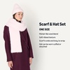 Amazon Essentials Unisex Adults’ Faux Mohair Scarf Hat Set for Women and Men(Pastel Lilac)