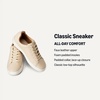 Amazon Essentials Unisex Kids’ Low Top Classic Sneakers for Boys and Girls(Cream)