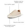 Amazon Essentials Unisex Kids’ Low Top Classic Sneakers for Boys and Girls(Cream)