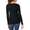 Amazon Essentials Women’s Classic-Fit Lightweight Long-Sleeve Boatneck Sweater(Black)