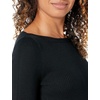 Amazon Essentials Women’s Classic-Fit Lightweight Long-Sleeve Boatneck Sweater(Black)
