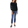 Amazon Essentials Women’s Classic-Fit Lightweight Long-Sleeve Boatneck Sweater(Black)