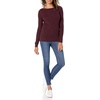 Amazon Essentials Women’s Classic-Fit Lightweight Long-Sleeve Boatneck Sweater(Burgundy)