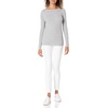 Amazon Essentials Women’s Classic-Fit Lightweight Long-Sleeve Boatneck Sweater(Light Grey Heather)
