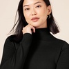 Amazon Essentials Women’s Classic-Fit Lightweight Long-Sleeve Turtleneck Sweater(Black)