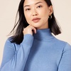 Amazon Essentials Women’s Classic-Fit Lightweight Long-Sleeve Turtleneck Sweater(Blue)
