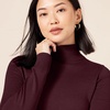Amazon Essentials Women’s Classic-Fit Lightweight Long-Sleeve Turtleneck Sweater(Burgundy)