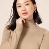 Amazon Essentials Women’s Classic-Fit Lightweight Long-Sleeve Turtleneck Sweater(Camel Heather)