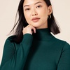 Amazon Essentials Women’s Classic-Fit Lightweight Long-Sleeve Turtleneck Sweater(Forest Green)