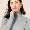 Amazon Essentials Women’s Classic-Fit Lightweight Long-Sleeve Turtleneck Sweater(Light Grey Heather)