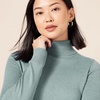 Amazon Essentials Women’s Classic-Fit Lightweight Long-Sleeve Turtleneck Sweater(Sage Green Heather)
