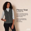 Amazon Essentials Women’s Classic-Fit Sleeveless Polar Soft Fleece Vest with Zip Pockets (Available in Plus Size)(Black)