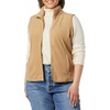 Amazon Essentials Women’s Classic-Fit Sleeveless Polar Soft Fleece Vest with Zip Pockets (Available in Plus Size)(Camel)