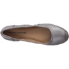 Amazon Essentials Women’s Comfortable Round Toe Ballet Flats, Cushioned Memory Foam(Metallic Silver)