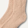Amazon Essentials Women’s Cozy Fuzzy Slipper Socks, Plush Sleep Crew Socks, 5 Pairs(Pink Multicolor)