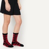 Amazon Essentials Women’s Cozy Fuzzy Slipper Socks, Plush Sleep Crew Socks, 5 Pairs(Red Multicolor)