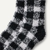 Amazon Essentials Women’s Cozy Fuzzy Slipper Socks, Plush Sleep Crew Socks, 5 Pairs(Red Multicolor)