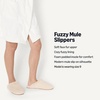 Amazon Essentials Women’s Fuzzy Plush House Slippers(Ivory)