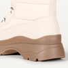 Amazon Essentials Women’s Lace Up Puffer Snow Boots with Chunky Heel(Ivory)