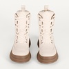 Amazon Essentials Women’s Lace Up Puffer Snow Boots with Chunky Heel(Ivory)